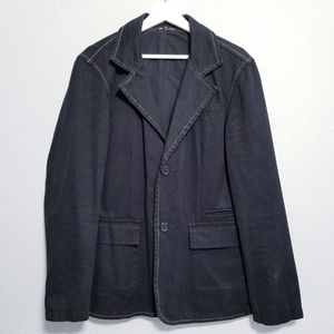 James Perse Los Angeles Men's black denim blazer jacket MEDIUM 2